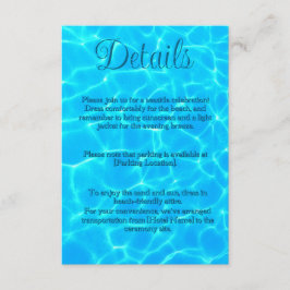 Azure Türkise Bleu Water Reflection Minimalismus Begleitkarte