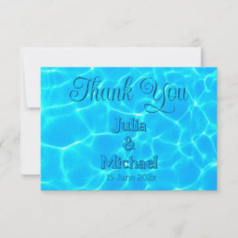 Azure Türkise Bleu Water Reflection Minimalismus Dankeskarte