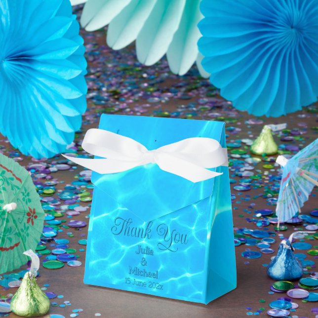 Azure Türkise Bleu Water Reflection Minimalismus Geschenkschachtel (Party)