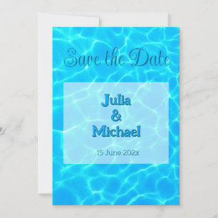Azure Türkise Bleu Water Reflection Minimalismus Save The Date
