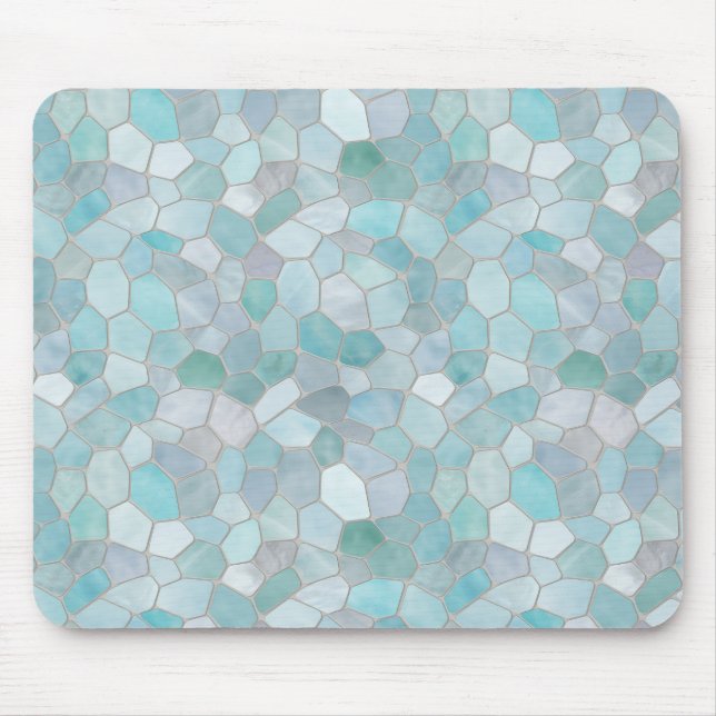 Azure Verdigris Mosaic Mousepad (Vorne)