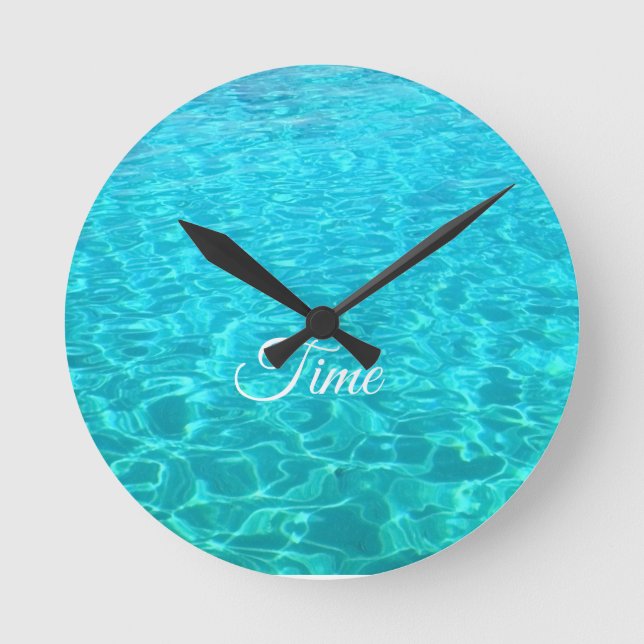 Azure water of Red sea Runde Wanduhr (Vorderseite)