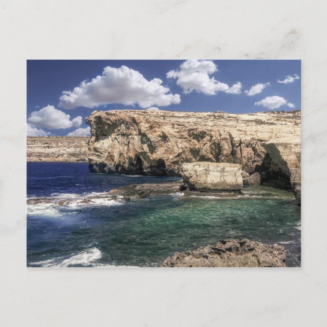 Azurfenster Attraktion auf Gozo Island Postkarte (Vorderseite)