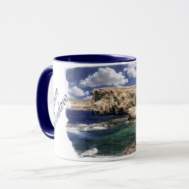 Azurfenster Attraktion auf Gozo Island Tasse (Vorderseite Links)