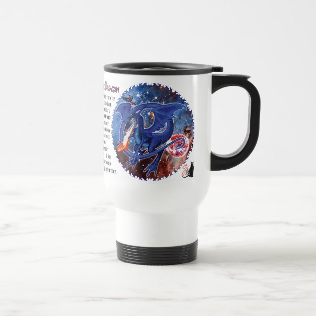 Azurit Kosmischer Drache Reisebecher (Rechts)