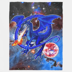 Azurite Cosmic Dragon Fleecedecke