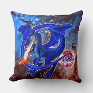 Azurite Cosmic Dragon Kissen