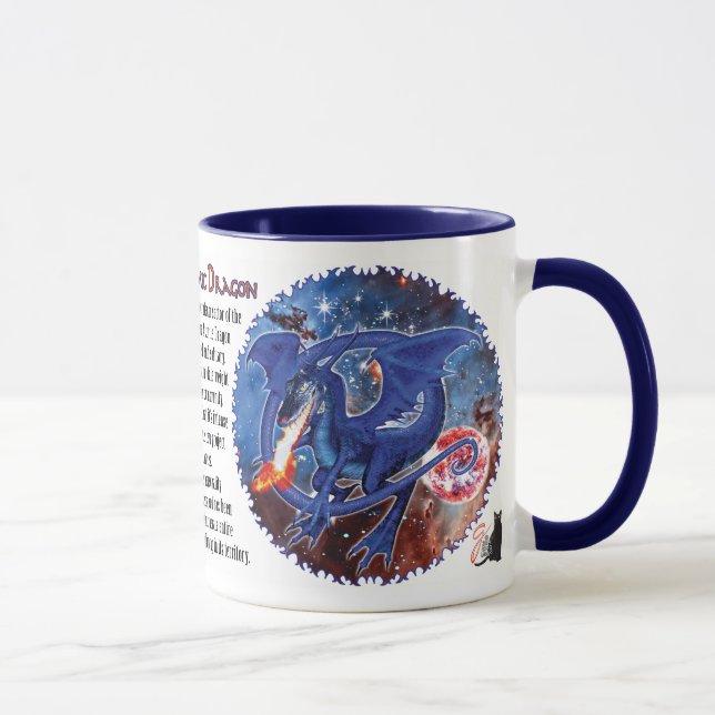 Azurite Cosmic Dragon Tasse (Rechts)