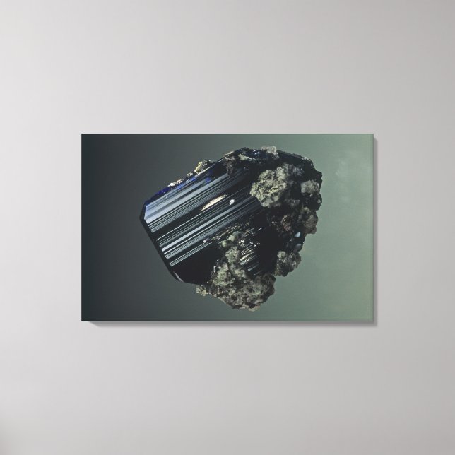 Azuritkristalle, ein geringes Erz von Kupfer, Tsum Leinwanddruck (Vorderseite)