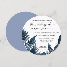 Azurwald Fern Foliage Wasserfarbe Hochzeit Einladung