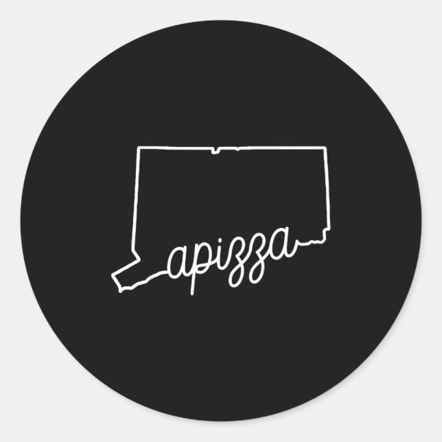 Azza New Haven Zza Award Winning Tomato E Connecti Runder Aufkleber (Vorderseite)