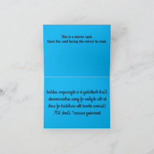 B002 - Skyline Birthday Mirror Card Dankeskarte