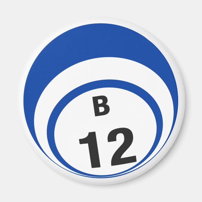 B12 Bingo-Ball-Kühlschrankmagnet Magnet (Vorne)