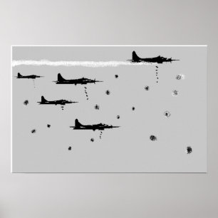 B17 "Bomb Run" Poster Art