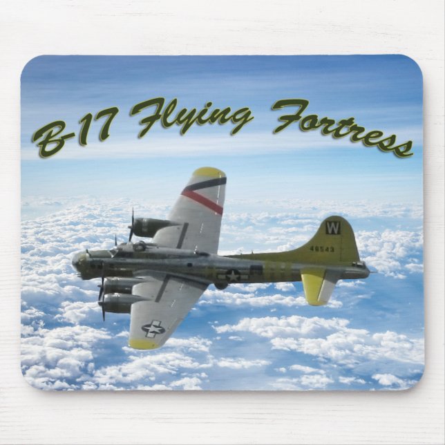 B17 Flying Fortress WWII Bomber Flugzeug Mousepad (Vorne)