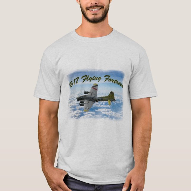 B17 Flying Fortress WWII Bomber Flugzeug T-Shirt (Vorderseite)