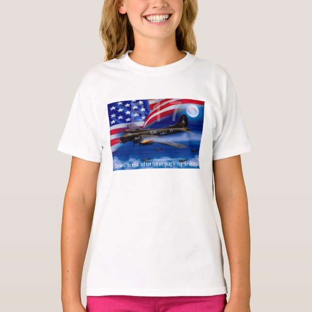 B17 mit Bomber-Harris-Zitat T-Shirt (Vorderseite)