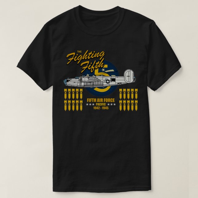 B24 Befreier der Fünfte Kampf  T-Shirt (Design vorne)
