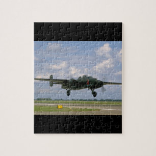 B25 kurz vor Landing_WWII Flugzeuge Puzzle