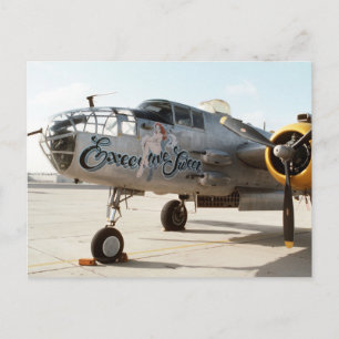 B25 MITCHELL BOMBER "FÜHRUNGSKRAFT SWEET" NOSE ART POSTKARTE