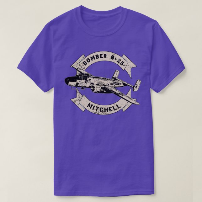 B25 Mitchell Bomber WW2 Flugzeug T-Shirt (Design vorne)