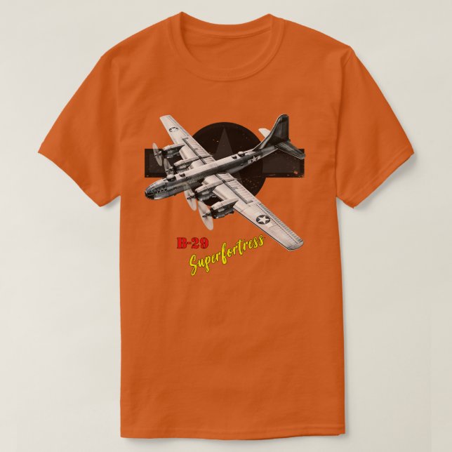 B29 Superfestress WW2-Bombenflugzeug T-Shirt (Design vorne)
