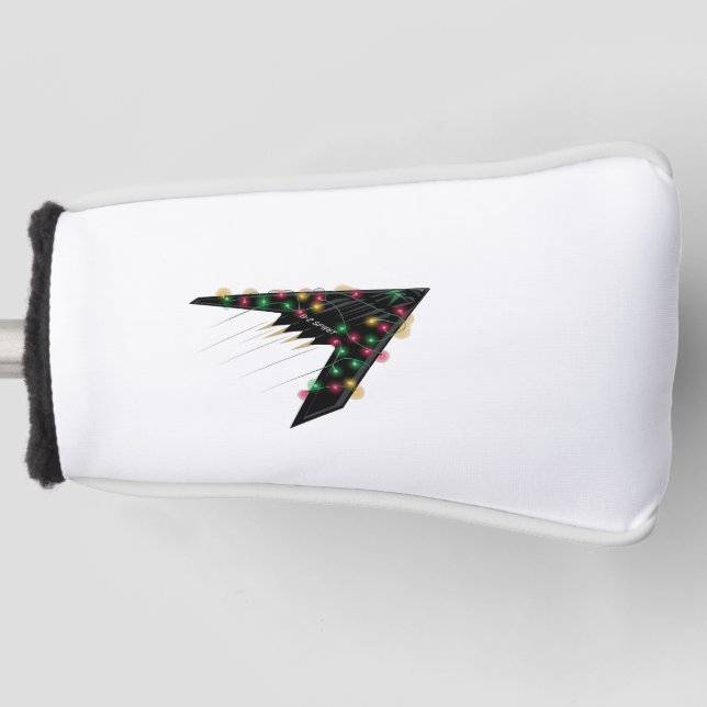 B2 Stealth Spirit Christmas Airplane Jet Digital Golf Headcover (Vorderseite)