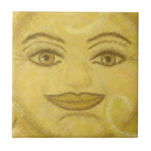 B2 - Sunface Wandgemälde, Mitte - B2 Fliese