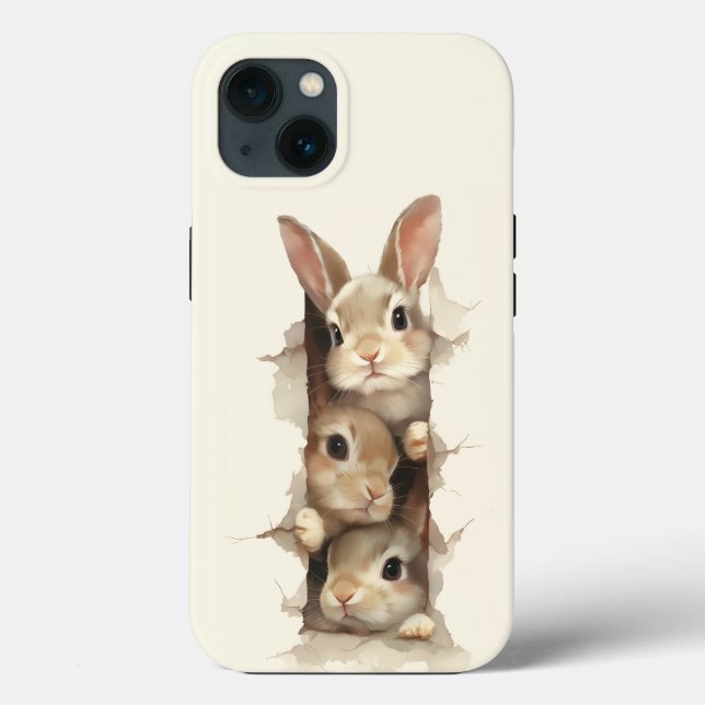 B3 Three Bunnies 3D Illusion  Case-Mate iPhone Hülle (Rückseite)