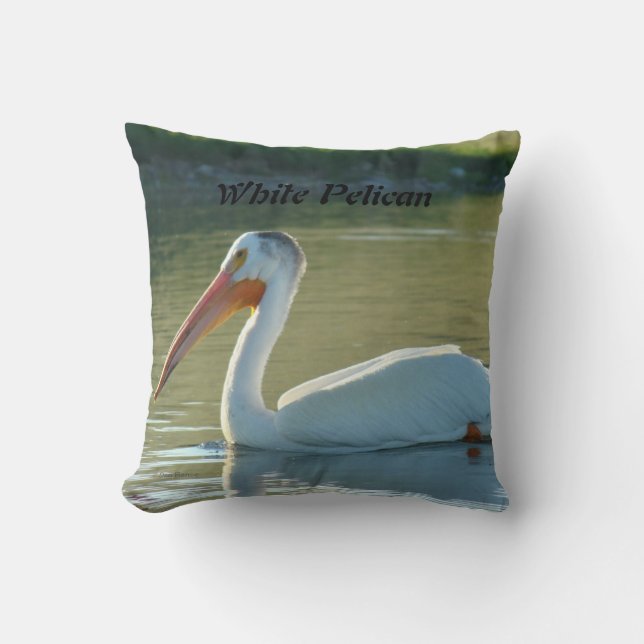 B4 White Pelican Kissen (Vorderseite)