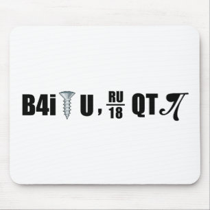 B4i Schraube U RU über 18-Quart-PU Mousepad