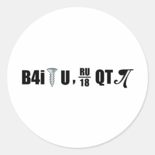 B4i Schraube U RU über 18-Quart-PU Runder Aufkleber