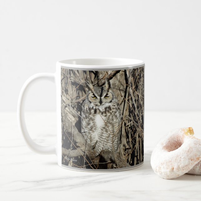 B51 Großes Hornhuhn Kaffeetasse (Mit Donut)