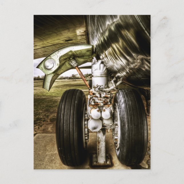 B52 Bomber-Landegetriebe Postkarte (Vorderseite)