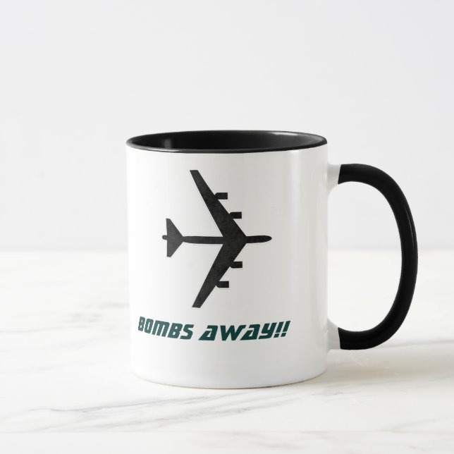 B52 Silhouette der Luftwaffe der Stratofestung Bom Tasse (Rechts)
