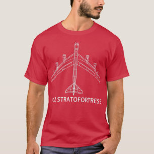 B52 Stratofestress Bomber Flugzeug Gift Schematic  T-Shirt