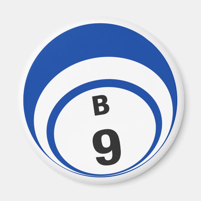 B9-Bingoball-Kühlschrankmagnet Magnet (Vorne)