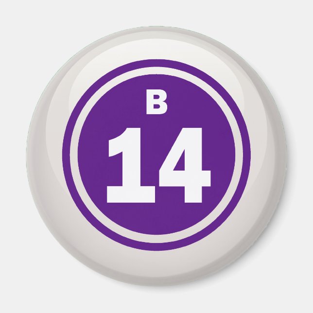B-14- BINGO-BALL MAGNET (Vorne)