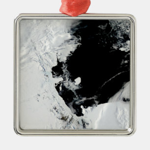 B-15J Eisberg im Ross-Meer, die Antarktis Silbernes Ornament