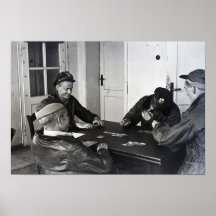 B-17 Bomber Piloten spielen Karten