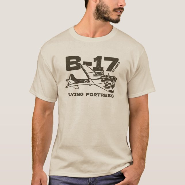 B-17 Bomber WW2 Plane T-Shirt (Vorderseite)
