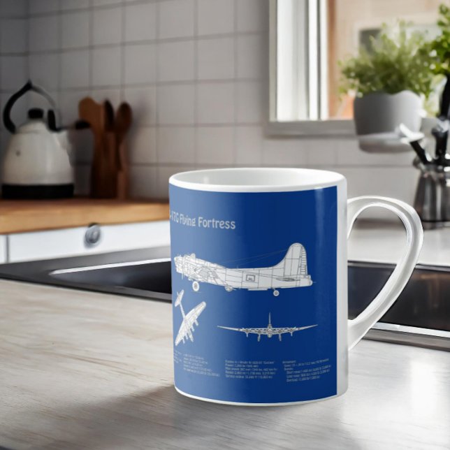 B-17 Festung fliegen - Flugzeugkonzept ABD Kaffeetasse (Von Creator hochgeladen)
