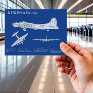 B-17 Festung fliegen - Flugzeugkonzept ABD Postkarte