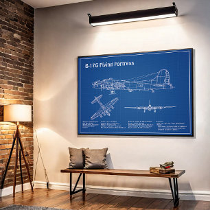 B-17 Festung fliegen - Flugzeugkonzepte AD Poster