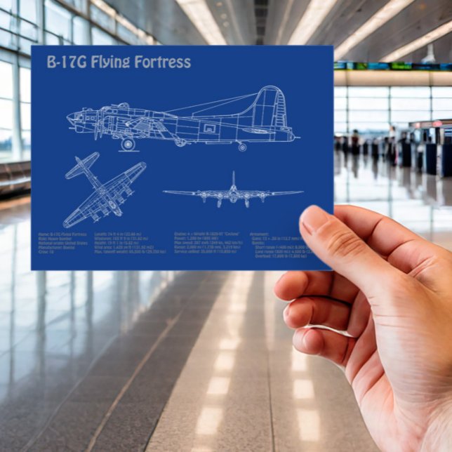 B-17 Festung fliegen - Flugzeugkonzepte AD Postkarte (Von Creator hochgeladen)