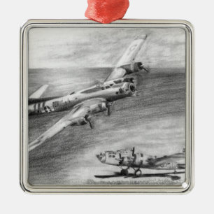 (B-17) Fliegende Festung Ornament Aus Metall