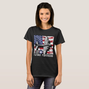 B-17-Flugfestung-Bomber WW2-Flugzeug Luftwaffe T-Shirt