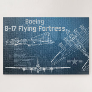 B-17-Flugzeug-Bauplan Puzzle