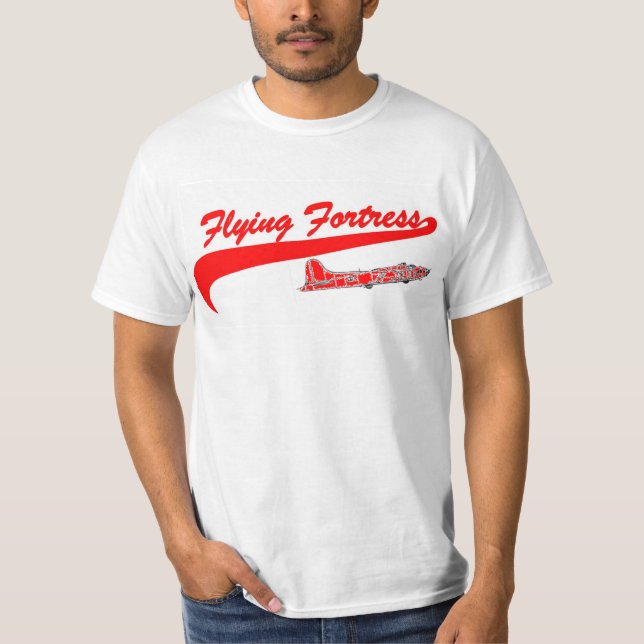 B 17 Flying Fortress Baseball Style T Shirt (Vorderseite)
