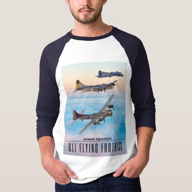 B-17 FLying FORTRESS BOMBER SQUADRON T-Shirt (Vorderseite)